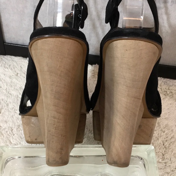 Marni black suede wedge platform heels - Picture 5 of 8